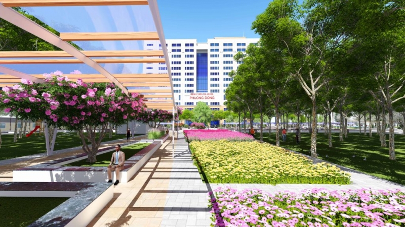 Không gian xanh xua tan căng thẳng, lo lắng của người bệnh