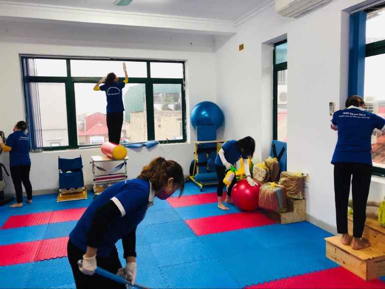 Trung tâm VinaHealth là địa điểm vật lý trị liệu Gò Vấp thường xuyên được khử khuẩn và khử trùng